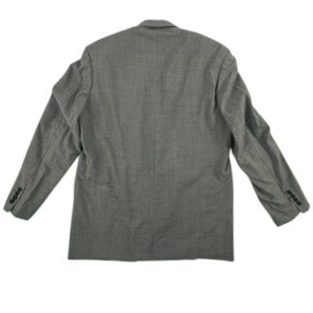 Marzoni Mens Blazer 48R Gray Plaid Lanificio di Marzoni Wool Silk Blend 3 Button - Picture 3 of 15